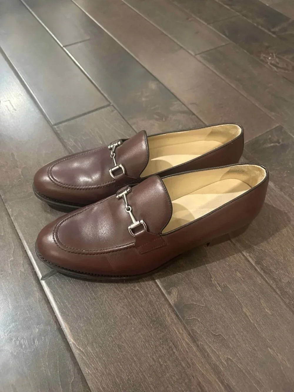 Brown Leather Dress Loafers 10.5 EE